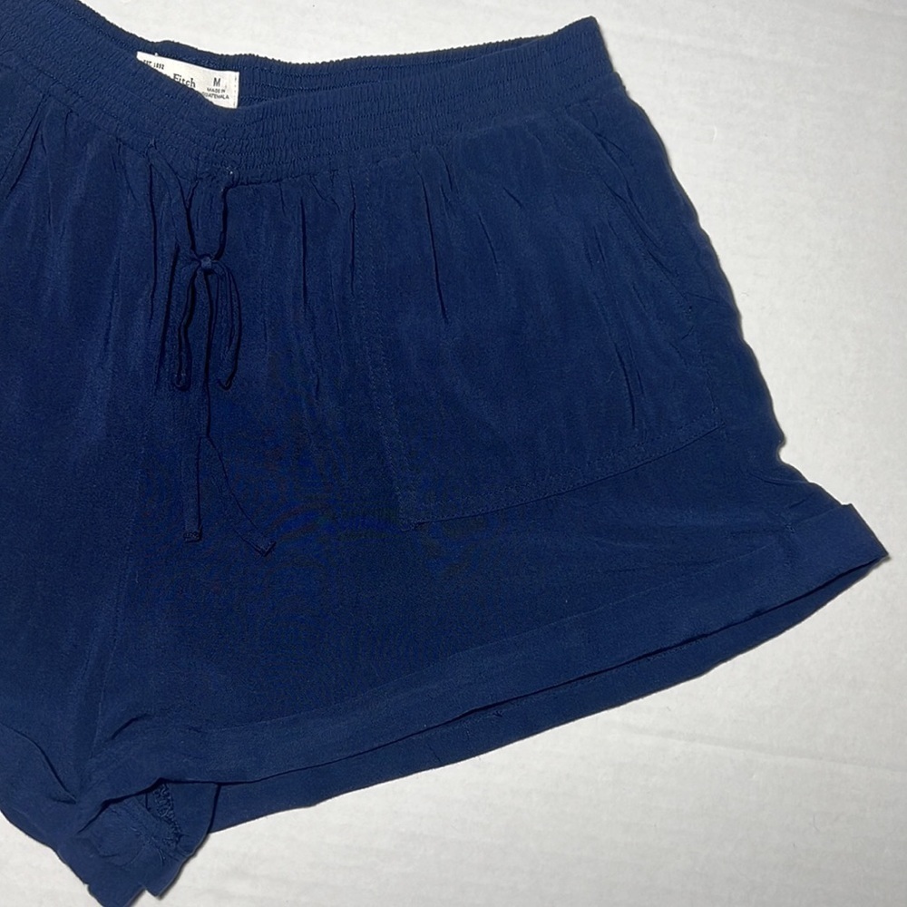 Abercrombie & Fitch Women's Shorts Lot Of 2 Drawstring Pull On Sz M Blue/Green - Picture 6 of 17